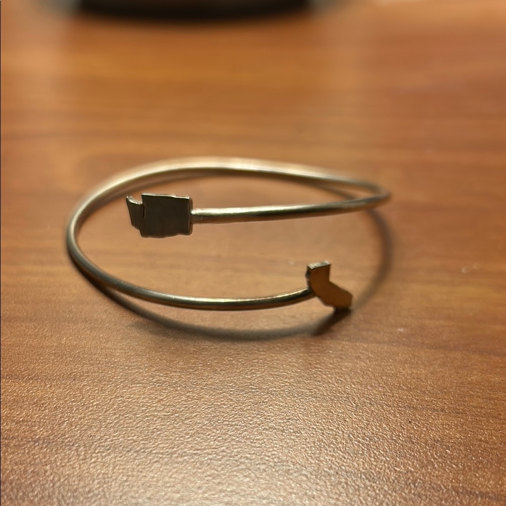 Silver California Washington Bangle Bracelet